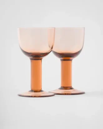 Set de două pahare de vin alb din cristal – Plinth