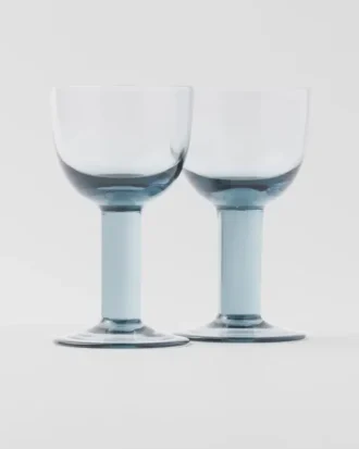 Set de două pahare de vin alb din cristal – Plinth