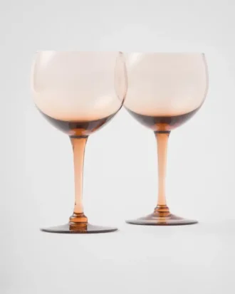 Set de două pahare de vin roșu din cristal – New York
