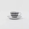 Set de patru cești de espresso din porțelan – model în damă