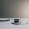 Set de patru cești de espresso din porțelan – model în damă