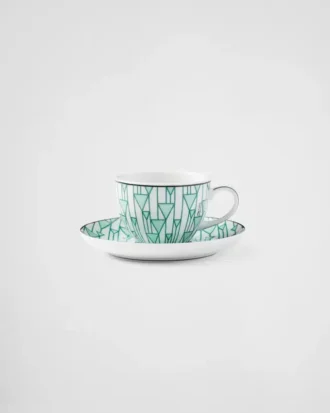 Set de patru cești de espresso din porțelan – Vienna Green