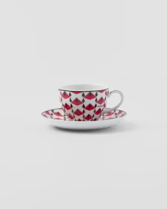 Set de patru cești de espresso din porțelan – Vienna Red