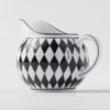 Set de ulcior pentru lapte și zaharniță din porțelan – Checkerboard Set de ulcior pentru lapte și zaharniță din porțelan – Checkerboard
