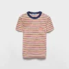 Tricou din bumbac Lisle cu dungi Tricou din bumbac Lisle cu dungi