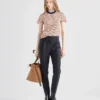 Tricou din bumbac Lisle cu dungi Tricou din bumbac Lisle cu dungi