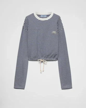 Tricou din jersey cu mâneci lungi și dungi Tricou din jersey cu mâneci lungi și dungi