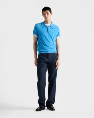 Tricou polo din bumbac cu mâneci scurte