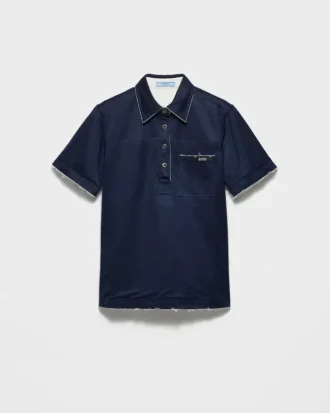 Tricou polo din bumbac Lisle