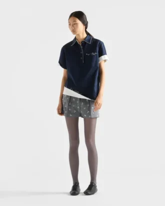 Tricou polo din bumbac Lisle