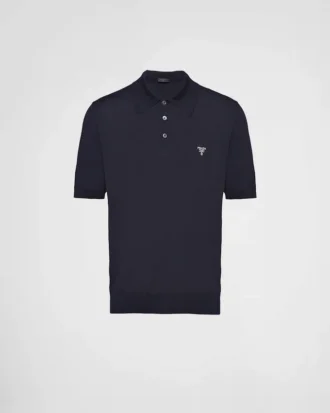 Tricou polo din lână superfină