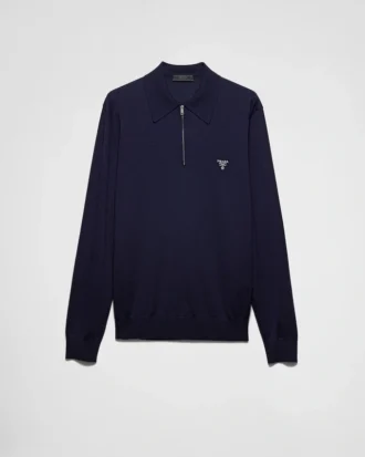 Tricou polo din lână superfină