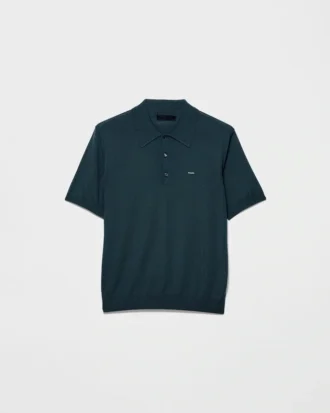Tricou polo din lână superfină