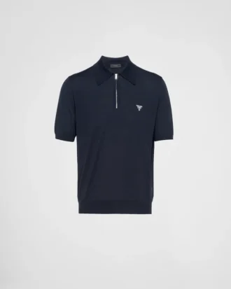 Tricou polo din lână superfină