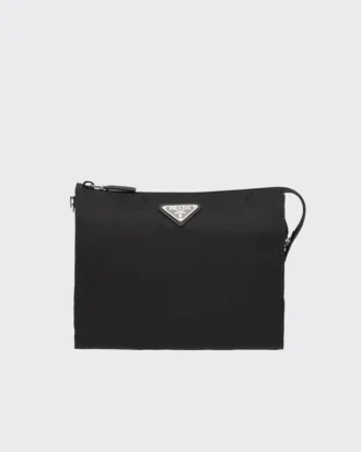 Trusă de toaletă din Re-Nylon și piele Saffiano